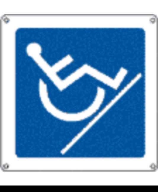 Cartello indicazione 'scale disabili'