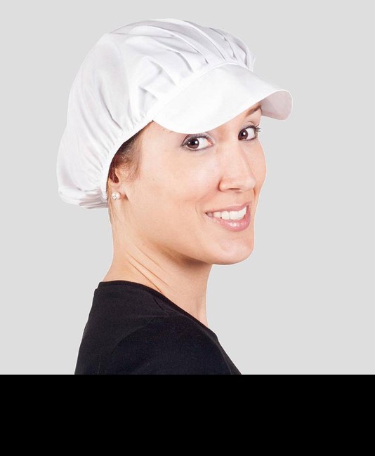 Cappellino donna popeline bianca (paq. 10 Un.) Garys