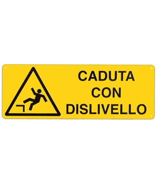 Cartello di pericolo 'caduta con dislivello' Cartello di pericolo 'caduta con dislivello'