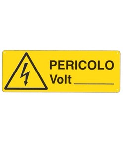 etichette adesive 'pericolo volt__'