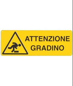 Cartello 'attenzione gradino'