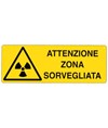 etichette adesive  attenzione zona sorvegliata