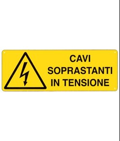 etichette adesive  cavi soprastanti in tensione