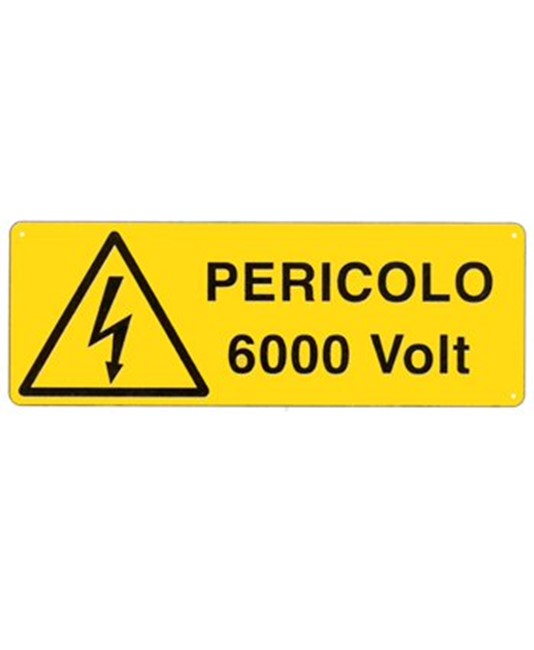 etichette adesive 'pericolo 6000 Volt', dimensioni 350x125mm etichette adesive 'pericolo 6000 Volt', dimensioni 350x125mm