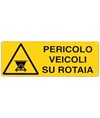etichette adesive  pericolo veicoli su rotaia