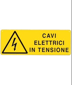 etichette adesive 'cavi elettrici in tensione'