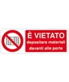 adesivi vietato  depositare materiali davanti alle porte
