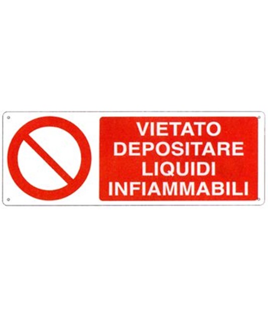 Cartello vietato depositare liquidi infiammabili Cartello vietato depositare liquidi infiammabili