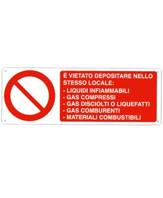 Cartello vietato depositare nello stesso locale: liquidi infiammabili Cartello vietato depositare nello stesso locale: liquidi infiammabili
