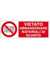 etichette adesive vietato  abbandonare materiali di scarto