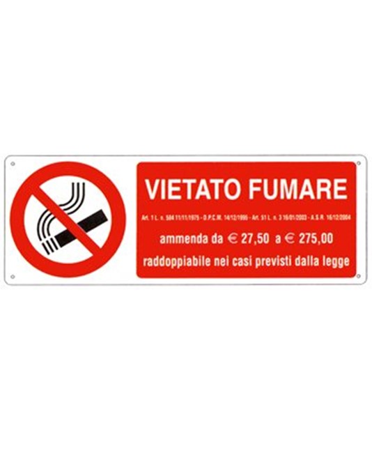 etichette adesive vietato fumare ammenda da € 27,50 a € 275,00 etichette adesive vietato fumare ammenda da € 27,50 a € 275,00