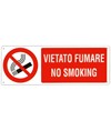 etichette adesive bilingue vietato  fumare/no smoking