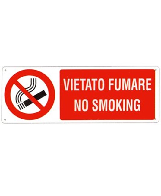 etichette adesive bilingue vietato  fumare/no smoking