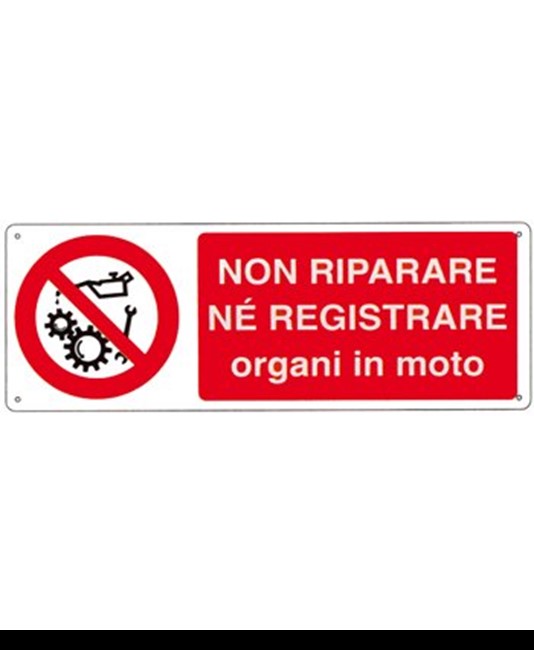 etichette adesive  non riparare né registrare organi in moto