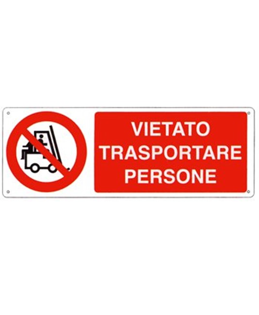 Cartello vietato  trasportare persone