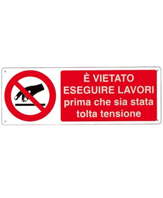 etichette adesive '', dimensioni 350 x 125mm è vietato eseguire lavori prima che sia stata tolta tensione etichette adesive '', dimensioni 350 x 125mm è vietato eseguire lavori prima che sia stata tolta tensione