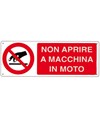 etichette adesive  non aprire a macchina in moto