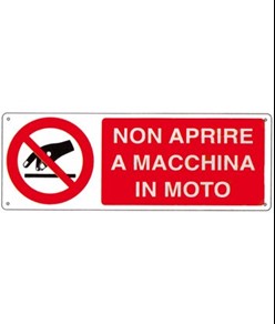 etichette adesive  non aprire a macchina in moto