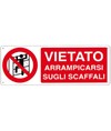 etichette adesive 'vietato arrampicarsi sugli scaffali'