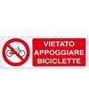 etichette adesive  vietato appoggiare biciclette