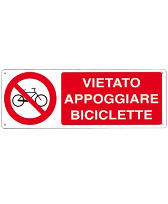 Cartello vietato appoggiare biciclette Cartello vietato appoggiare biciclette