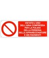 Cartello vietato l'uso dell'aria compressa per la pulizia della persona delle apparecchiature e dei pavimenti Cartello vietato l'uso dell'aria compressa per la pulizia della persona delle apparecchiature e dei pavimenti
