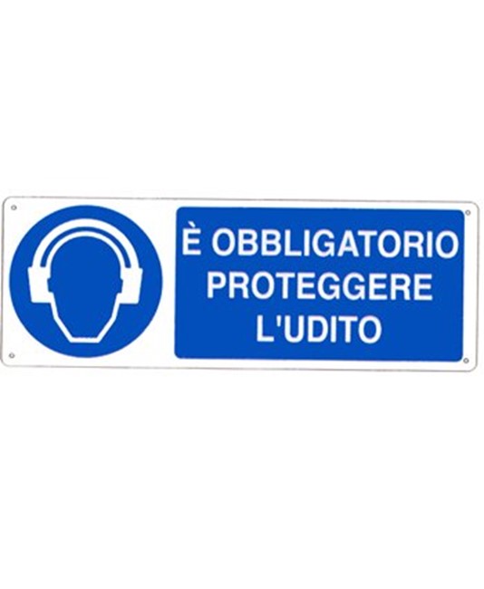 Cartello è obbligatorio proteggere l'udito Cartello è obbligatorio proteggere l'udito
