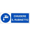 Cartello  chiudere il rubinetto