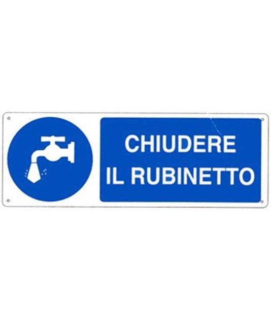 etichette adesive  chiudere il rubinetto