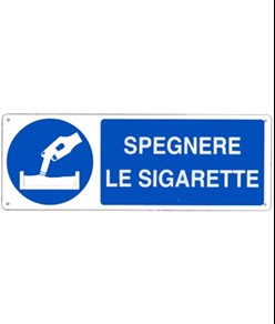 etichette adesive 'spegnere le sigarette'