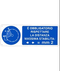 etichette adesive  è obbligatorio rispettare la distanza massima stabilita = mm 2