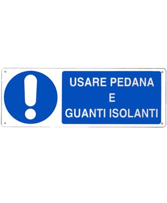 etichette adesive 'usare pedana e Guanti da lavoro isolanti' etichette adesive 'usare pedana e Guanti da lavoro isolanti'