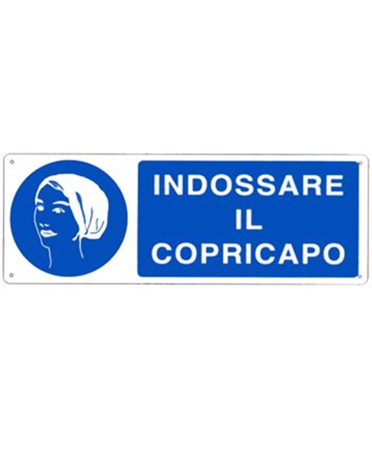 Cartello indossare il copricapo Cartello indossare il copricapo