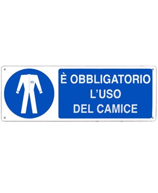 Cartello è obbligatorio l'uso del camice Cartello è obbligatorio l'uso del camice