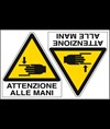 Etichette adesive 'Attenzioni mani'
