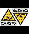 Etichette autoadesivo 'corrosivo'