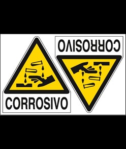 Etichette autoadesivo 'corrosivo'