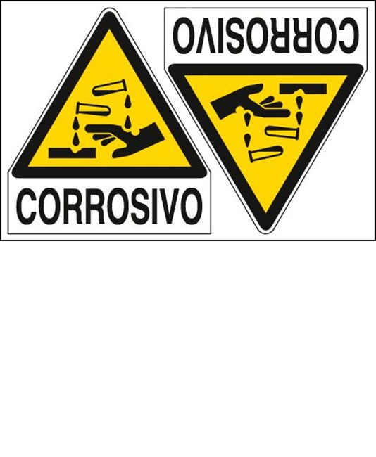 Etichette autoadesivo 'corrosivo' Etichette autoadesivo 'corrosivo'