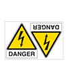 Etichette adesive 'danger'  formato 250x175 mm