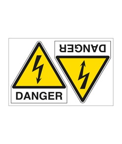 Etichette adesive 'danger'  formato 250x175 mm