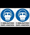 Adesivo 'è obbligatorio usare la maschera'