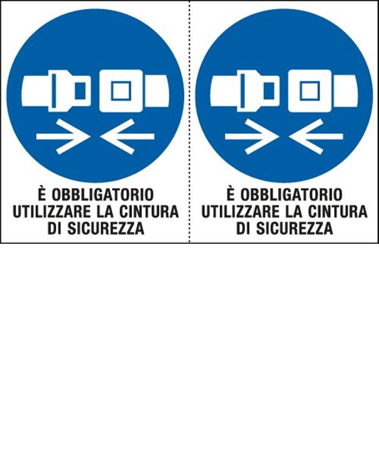 Adesivo 'è obbligatorio indossare la cintura di sicurezza' Adesivo 'è obbligatorio indossare la cintura di sicurezza'