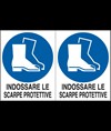 Adesivo 'indossare le scarpe protettive'