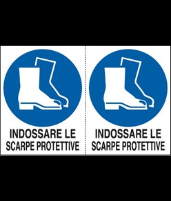 Adesivo 'indossare le scarpe protettive'