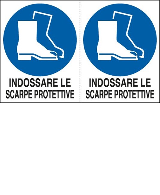 Adesivo 'indossare le scarpe protettive'