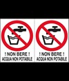 Adesivo '!non bere! acqua non potabile'