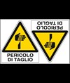 Adesivo 'pericolo di taglio'