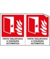 Etichette adesive 'porta tagliafuoco a chiusura automatica'