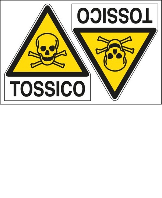 Etichette autoadesivo 'tossico' Etichette autoadesivo 'tossico'