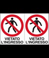Adesivo 'vietato l'ingresso'